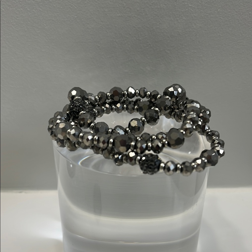 Elegant Silver Beaded Bracelet